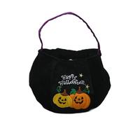 TEMOOUES Holiday Season Velvets Candy Bag Oversized Pumpkin Design Seasonal Party Essential Party Accessory for Candy Collection Gatherings Velvets Trick Or Treats Bag