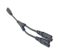 TEMOOUES IEC320 to C8 Extension Cord Premium Materials for Laptop Speakers Safe Stable 28cm Multiple Device Power Cord