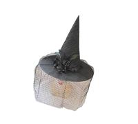 TEMOOUES Laces Witch Hat Features Oversized Brim Wizard Hat For Role Playing Outfits Elegant Witch For Cosplays