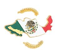 TEMOOUES Mexico Map Enameled Brooch Lapel Badges,Wheat Enameled Pin,Creative Button Pins Jewelry for Backpack Cloths Hats Jackets