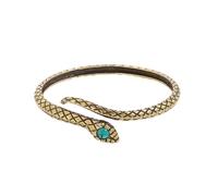 TEMOOUES Multifuntional Snake Open Geometric Wide Cuff Adjustable Opening Bangle Adjustable Wristband Present for Women Year of The Snake