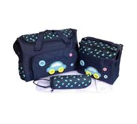 TEMOOUES Pack Of 4 Baby Changing Bag Set Portable Baby Diaper Bags With Multiple Compartments And Comfortable Straps Pram Bag