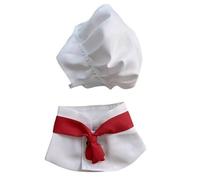 TEMOOUES Playfulness Pet Chefs Clothing Set Soft Dog Costume White Pet Hat Chefs Appearance For Small Dogs And Cats Party Wear Animal Cooking Costume