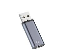 TEMOOUES Portable USB To 3.5mm Adapter For Easy Use With Various Operating Systems Laptop Converters Cable 12cm External Sound Card