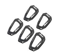 TEMOOUES Quick-Release Climbing Carabiner Hooks 5Pcs, Permanent Outdoor Keychain Clip for Backpack Hiking Compact Design Outdoor Sports Hook