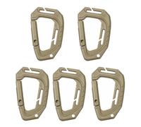 TEMOOUES Quick-Release Climbing Carabiner Hooks 5Pcs, Permanent Outdoor Keychain Clip for Backpack Hiking Compact Design Outdoor Sports Hook