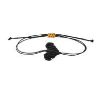 TEMOOUES Romance Twine Cord Bracelets Braided Heart Pattern Unisex Love Tokens Handcrafted Couple Jewelry Accessory Braided Heart Love Rope Bracelets