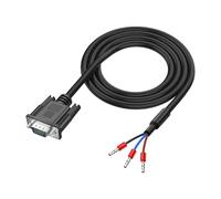 TEMOOUES RS232 Compatible DB9s Serials Cable 9 Pin Male Connector For Stable Signals Transmission PVC Connector