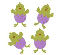 TEMOOUES Set Of 4 Easters Chick Silverware Holders Eleagnt Easters Chick Utensils Storage Sleeves For A Elegant Dinner Setting And Easy To Clean