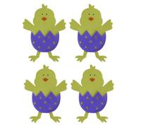 TEMOOUES Set Of 4 Easters Chick Silverware Holders Eleagnt Easters Chick Utensils Storage Sleeves For A Elegant Dinner Setting And Easy To Clean