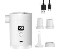 TEMOOUES Small 3600mAh Air Pumps Quick Inflation Handheld Suitable for Inflatable Bed Pool Accessories Travel Essential Fast Inflate Deflate Electric