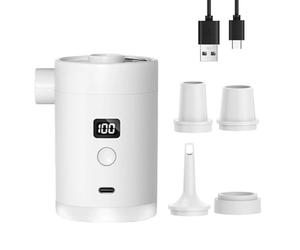 TEMOOUES Small 3600mAh Air Pumps Quick Inflation Handheld Suitable for Inflatable Bed Pool Accessories Travel Essential Fast Inflate Deflate Electric
