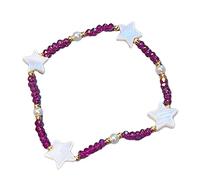 TEMOOUES Star Beaded Wrist Jewelry Beads Hand Resin Bangle for Wedding Party Daily Wear Beads Wrist