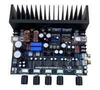 TEMOOUES TDA7294 Chipset 2.1 Channel Sound Amplifier Board Integrated Preamp Circuit 200W Low Output Finish with Aluminum Heat Sink BATTLE Output Subwoofer Amplifier Board