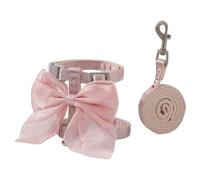 TEMOOUES Tear Resistant Scintillate Puss Rope Ergonomic HELLO Back Plan Quick Break Ending for Pet Comfort Tear Resistant Puss Collar and Rope Set