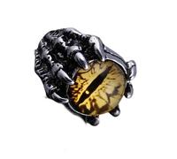 TEMOOUES Unique Wolf Paw Demons Eye Shape Adjustable for Men Women, Alloy Texture Party Accessories Punk Rings