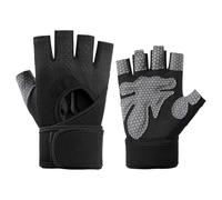 TEMOOUES Weight Lifting Gloves Slip Resistant Hand Grip Half Finger Fitness Gloves For Workout Cycling Weightlifting Bodybuilding Sport Training For Men And Women