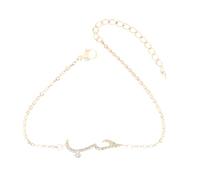 TEMOOUES Women ' s Romance Elegant Charm Bracelets with Arabic Love Declarations Sturdy Stainless Steel for Valentines Day Gifts Fashion Bracelets