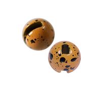 Temorah 2.0-6.4mm Slotted Tungsten Beads for Fly Tying (Mottled Dirty Olive, 4.6mm(3/16'') 25PCS)