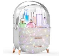 TEMOTHY Makeup Organizer For Teen Girl Birthday Gifts, Cosmetic Display Cases with Transparent Cover, Skincare Organizers for Vanity, Perfume Organizer, Lotions Display Case, Lipstick Organizer,
