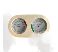 Temp Monitor, Humidity Gauge, 10.43x5.51 Inches Wood Sauna Reader, Accurate Read Display for Bedroom, Porch, Patio, Bathroom, Kitchen, Garage, Garden, House, Apartment, Basement, Indoor Use