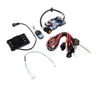 Temp Sensor & SwitchAir Diesel Heater Controller Kit - 12V/24V LCD Monitor Switch + 4-Button Remote (10m Range) Compatible with 2KW, 3KW, 5KW & 8KW Parking