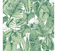 Tempaper Jungle Green Tropical | Designer Removable Peel and Stick Wallpaper