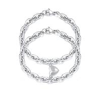 TempBeau Bracelet for Couple - Personalized ID Custom Engraving Bracelet, Braided Rope His and Her Bangle, Adjustable Friendship Bracelets for Sister BF GF, Pinky Promise Couple Bracelets Gifts, One