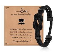 TempBeau Graduation Gifts for Him 2025 High School, College Graduation Gifts for Men Class of 2025 Rope Knot Bracelet for Son Boyfriend Brother Grandson Friends, no gemstone