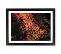 Temper For A Dance In Abstract Modern Art Framed Print | A2 Black Framed Wall Art | Ready to Hang | Abstract Fantasy Picture | Living Room Bedroom Lounge Office