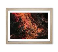 Temper For A Dance In Abstract Modern Art Framed Print | A2 Oak Framed Wall Art | Ready to Hang | Abstract Fantasy Picture | Living Room Bedroom Lounge Office