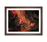 Temper For A Dance In Abstract Modern Art Framed Print | A2 Walnut Framed Wall Art | Ready to Hang | Abstract Fantasy Picture | Living Room Bedroom Lounge Office