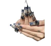 Temperament enhancement nail, hand manicure" retro wearing a watercolor camellia cool wind manicure detachable (10 pieces)(S)