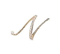 Temperament Fashion Elegant 26 Initial Rhinestone Brooch For Women Gold Brooch For Women A Z 26 Alphabet Initial Brooch For Teen Girls Jewelry Pin Backings (N, One Size)