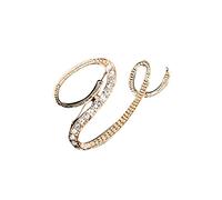 Temperament Fashion Elegant 26 Initial Rhinestone Brooch For Women Gold Brooch For Women A Z 26 Alphabet Initial Brooch For Teen Girls Jewelry Pin Backings (V, One Size)