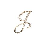 Temperament Fashion Elegant 26 Initial Rhinestone Brooch For Women Gold Brooch For Women A Z 26 Alphabet Initial Brooch For Teen Girls Jewelry Pin Backings (J, One Size)