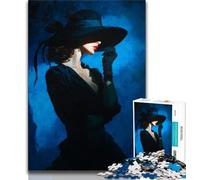 Temperament Female Model Adult Jigsaws 1000 Pieces Difficult,Challenging Family Activity Games DIY Toy for Home Wall Decor Gifts 38x52cm