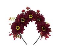 Temperament Flower Shape Headband Ethnic Hair Hoop Bride Woman Spring Wedding Party Headwear For Photography
