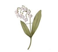 Temperament Lily of The Valley Pearl Brooch Lily of The Valley Green Leaves Plant Jewelry Accessories