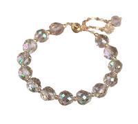 Temperament Woven Bracelet Female Design Personality Bracelet Student Red Bracelet Bracelet Jewelry Sequin Earrings for Women (Green, A)