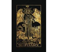 Temperance: 120 blank pages, Temperance Tarot Card Notebook - Black and Gold - Sketchbook, Journal, Diary (Tarot Card Notebooks)