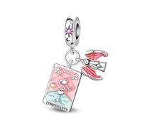 Temperance Tarot Card Charm 925 Silver Charm Compatible with Pandora Charms, Trollbeads, Chamilia, Biagi and Many Other UK Charm Bracelets.