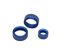 Temperature Adjustment Knob Auto Air Condition Knob Audio Control Button Circle Climate Control HVAC (Blue)