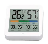 Temperature and Humidity Monitor, ℉℃ AM PM Conversion Portable Switchable Temperature and Hygrometer High Sensitivity for Home Use