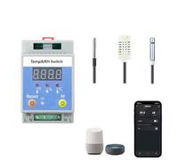 Temperature And Humidity Smart Switch, 16A/20A Plastics WiFi 2 4GHz Remote Timing Via Smart Switch For Home Greenhouse(20A-1)