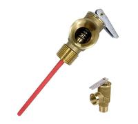 TEMPERATURE AND PRESSURE RELIEF VALVE - RV 228.9°C 150 PSI Hot Water Tank Pressure Relief Valve, Safety Device with Extension Probe for Residential Commercial Contractors and Plumbers
