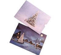 Temperature Changing Christmas Card with Envelope, Reveal Surprise Merry Christmas Cards, Unique Reusable Xmas Cards, happy holiday cards for Girlfriend & Family (1 Pcs)