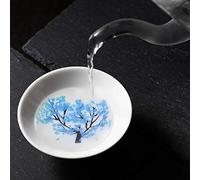 Temperature Color Changing Cup, Cold and Hot Temperature Changing Tea Cup Japanese Sakura Sake Cup Magic Cherry Blossoms Flower Display Ceramic Tea Bowl Household Supplies(Sakura A)