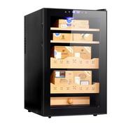 Temperature-Controlled Electronic Humidor with Cedar Wood Shelves for Cigar Storage