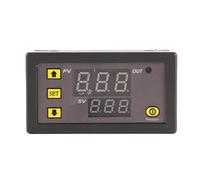 Temperature Controller, 12V DC Digital Thermostat W3230 LED Display for Precise Temperature Control up to 500C with Red and Blue Indicators on 24V System (12V red and blue display)